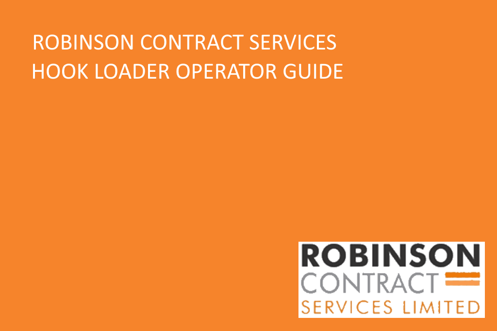 RCS – Hook Loader Operator Guide